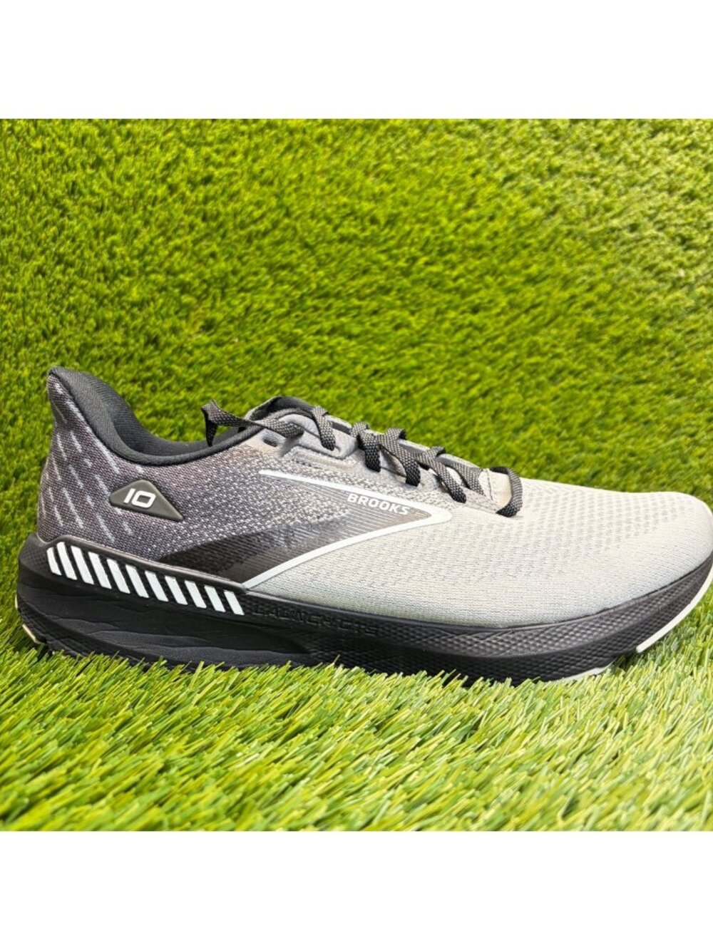 Brooks Launch GTS 10 Mens Size 12 Gray Black Athletic Running Shoes Sneakers